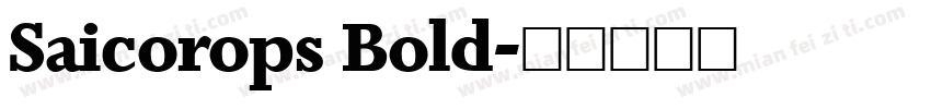 Saicorops Bold字体转换